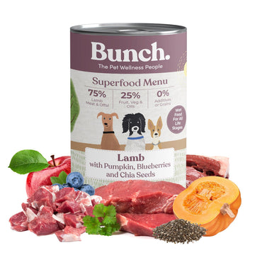 Bunch Nass-Menü Lamm mit Kürbis und Blaubeeren (6 x 400g)